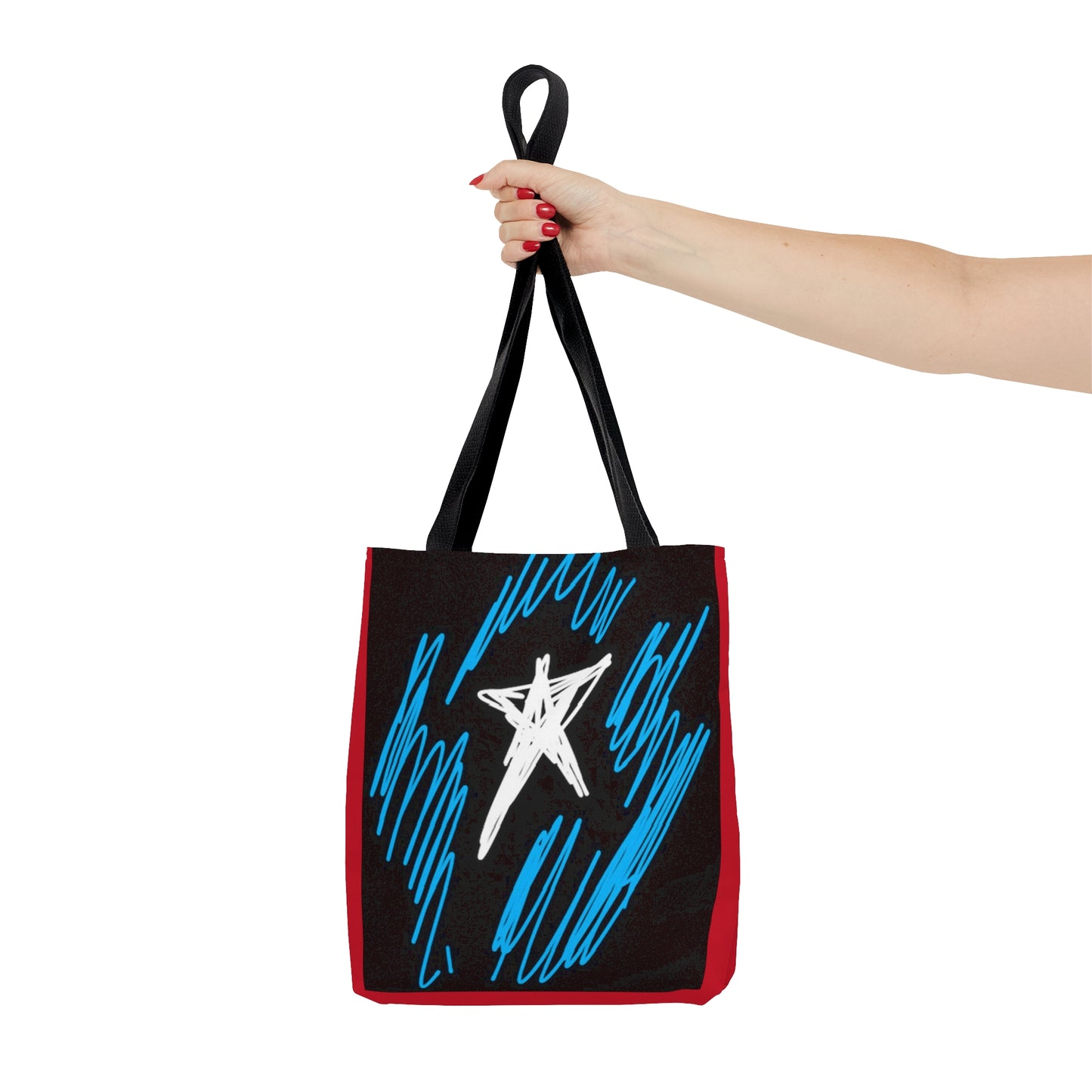 July 4th- Star Field- Tote Bag (AOP)- Black and Red