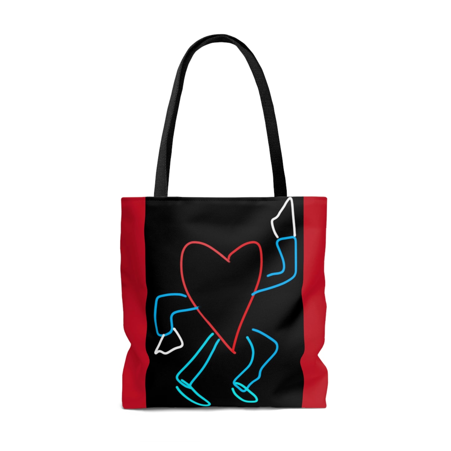 You Make My Heart Dance- Tote Bag (AOP)- Black and Red