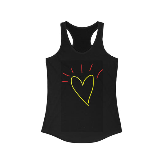 Gold Heart- Women's Ideal Racerback Tank