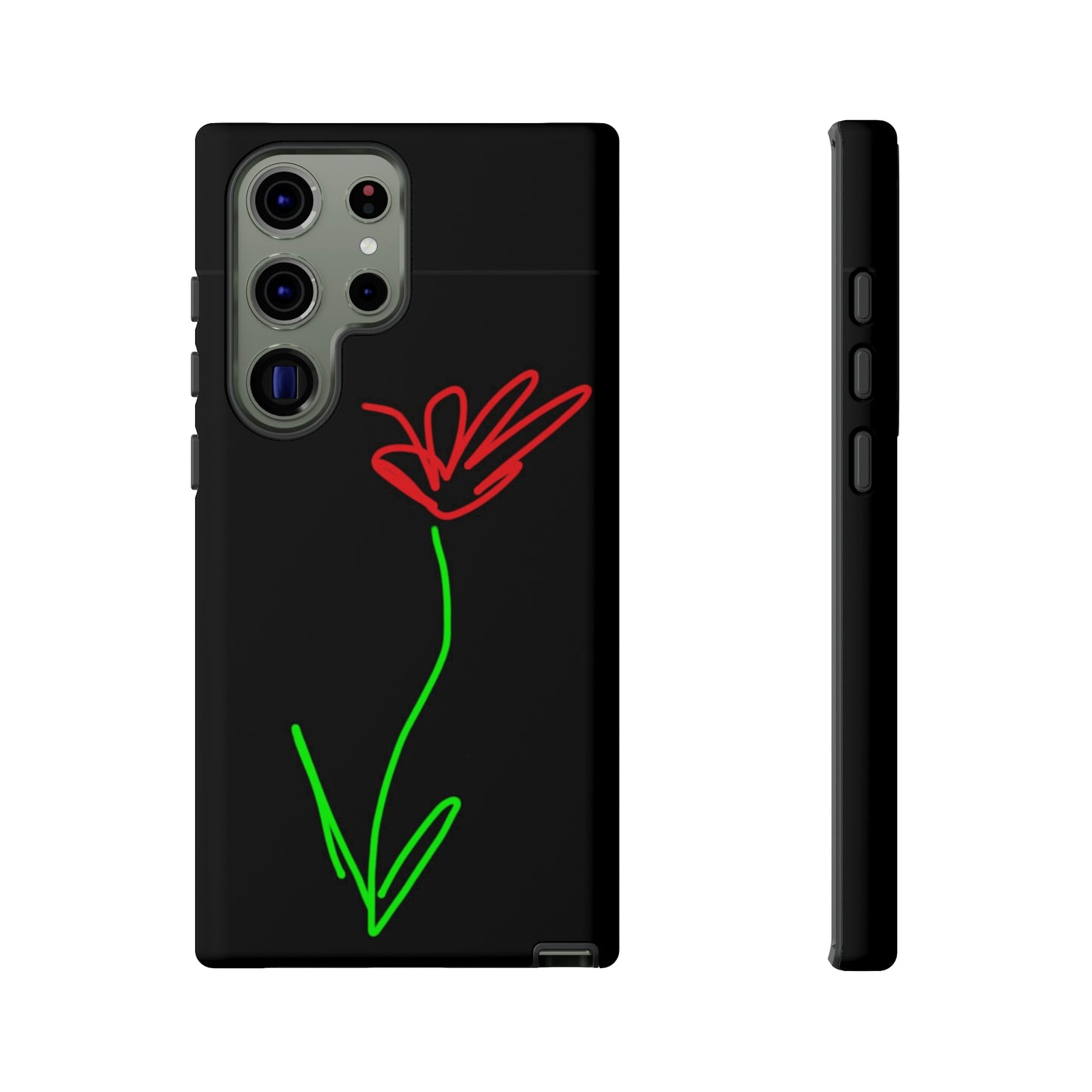 Red Flower- Tough Cases- 41 Phone Styles