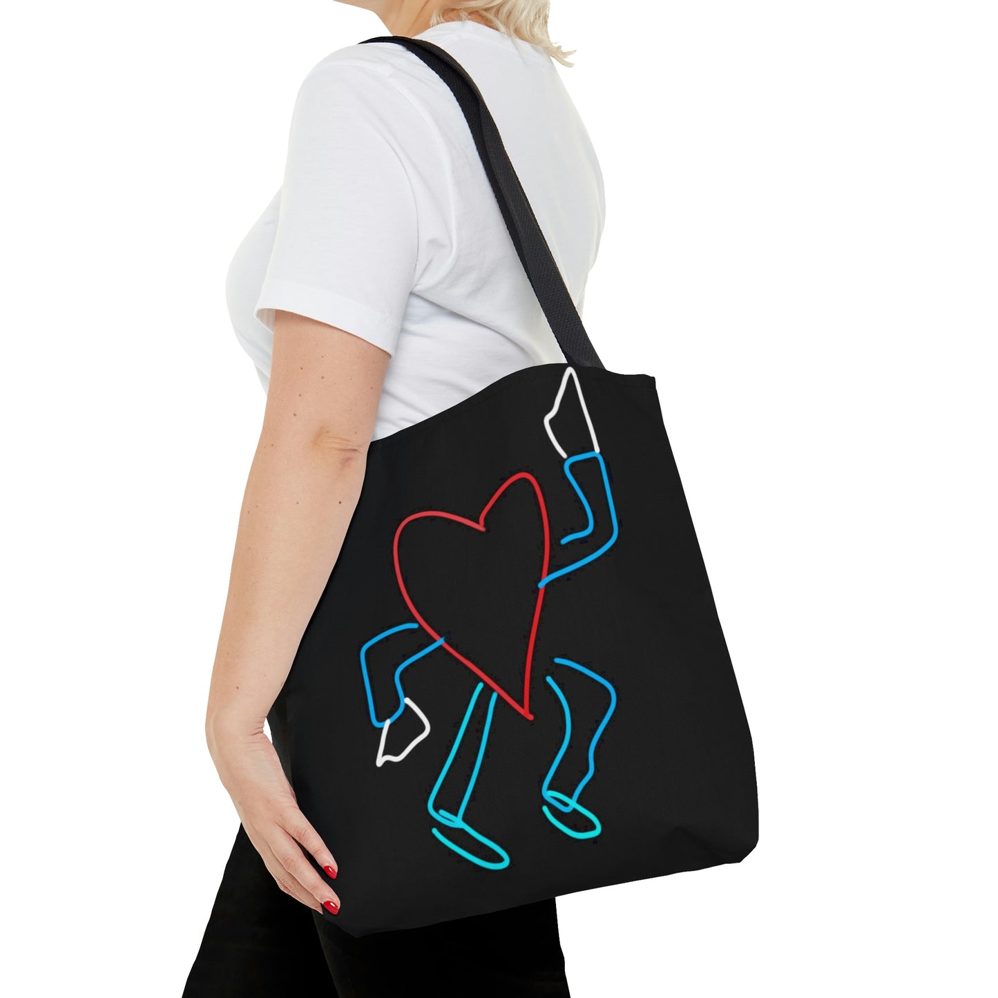 You Make My Heart Dance- Tote Bag (AOP)- Black