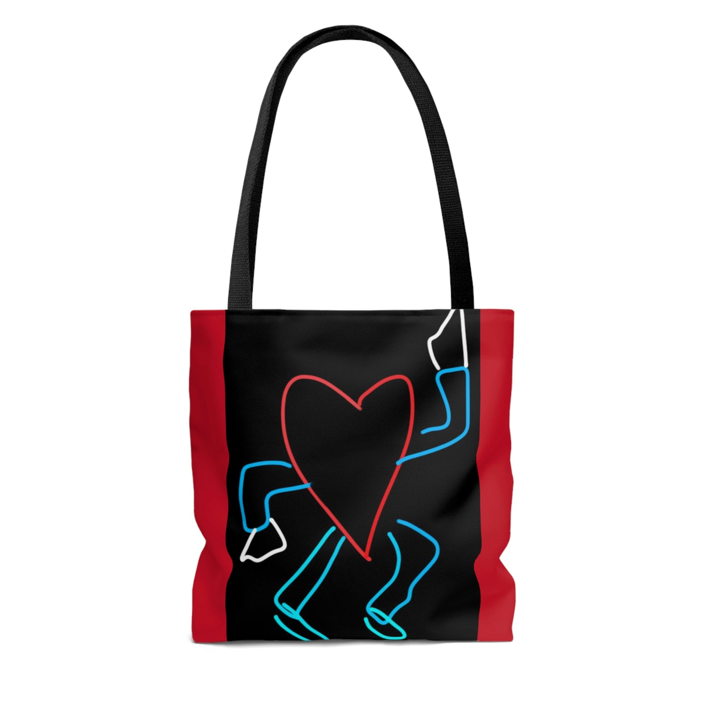 You Make My Heart Dance- Tote Bag (AOP)- Black and Red