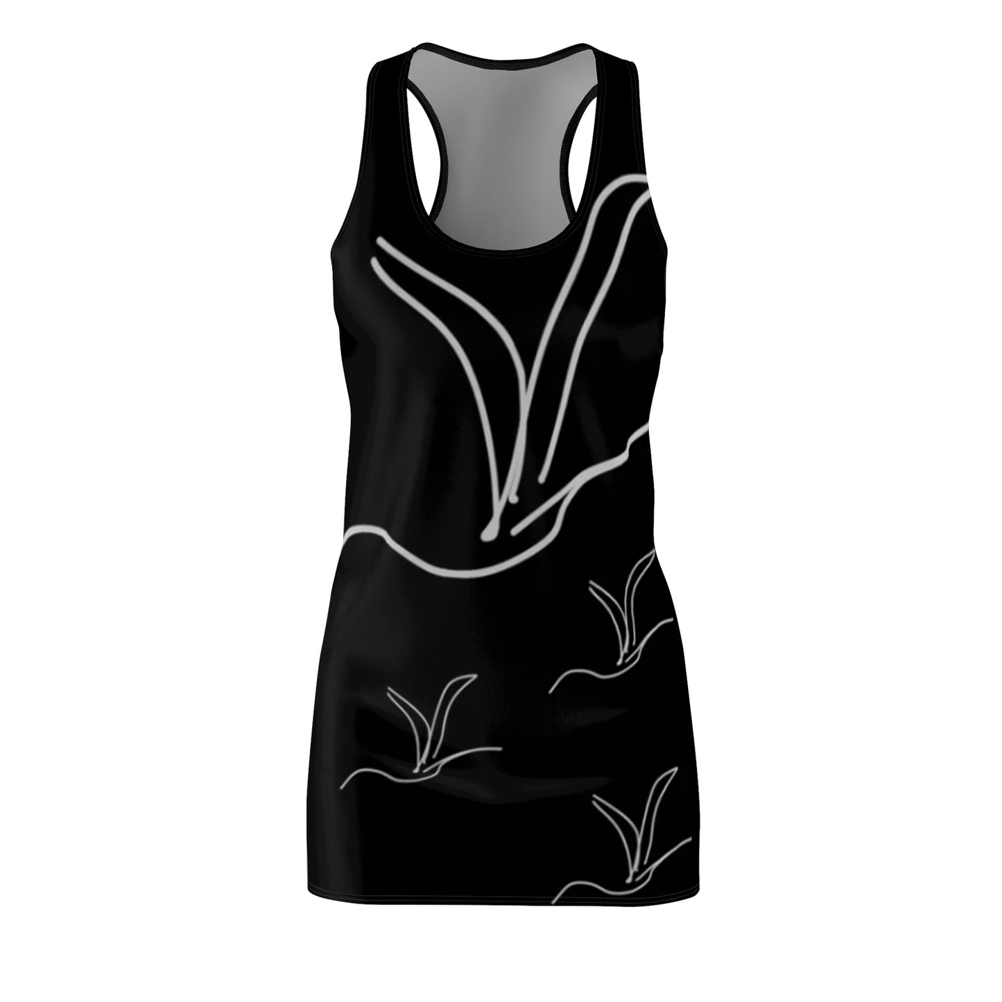 Origami/Flock- Women's Cut & Sew Racerback Dress (AOP)