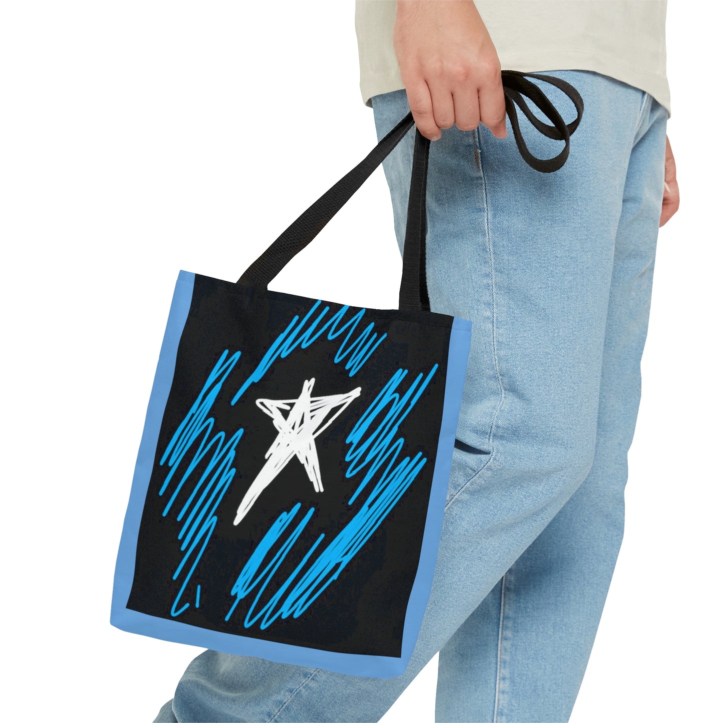 July 4th- Star Field- Tote Bag (AOP)- Black and Blue