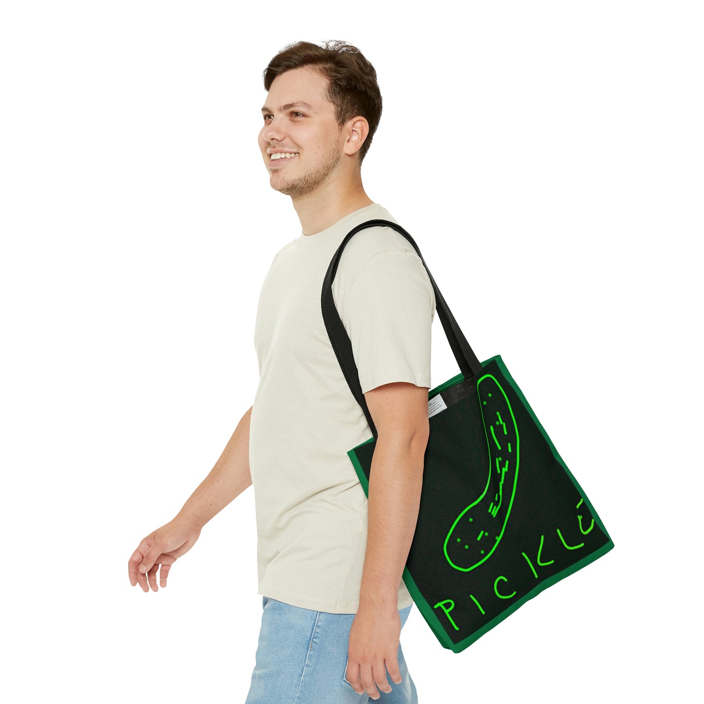 Pickle- Tote Bag (AOP)- Black & Green