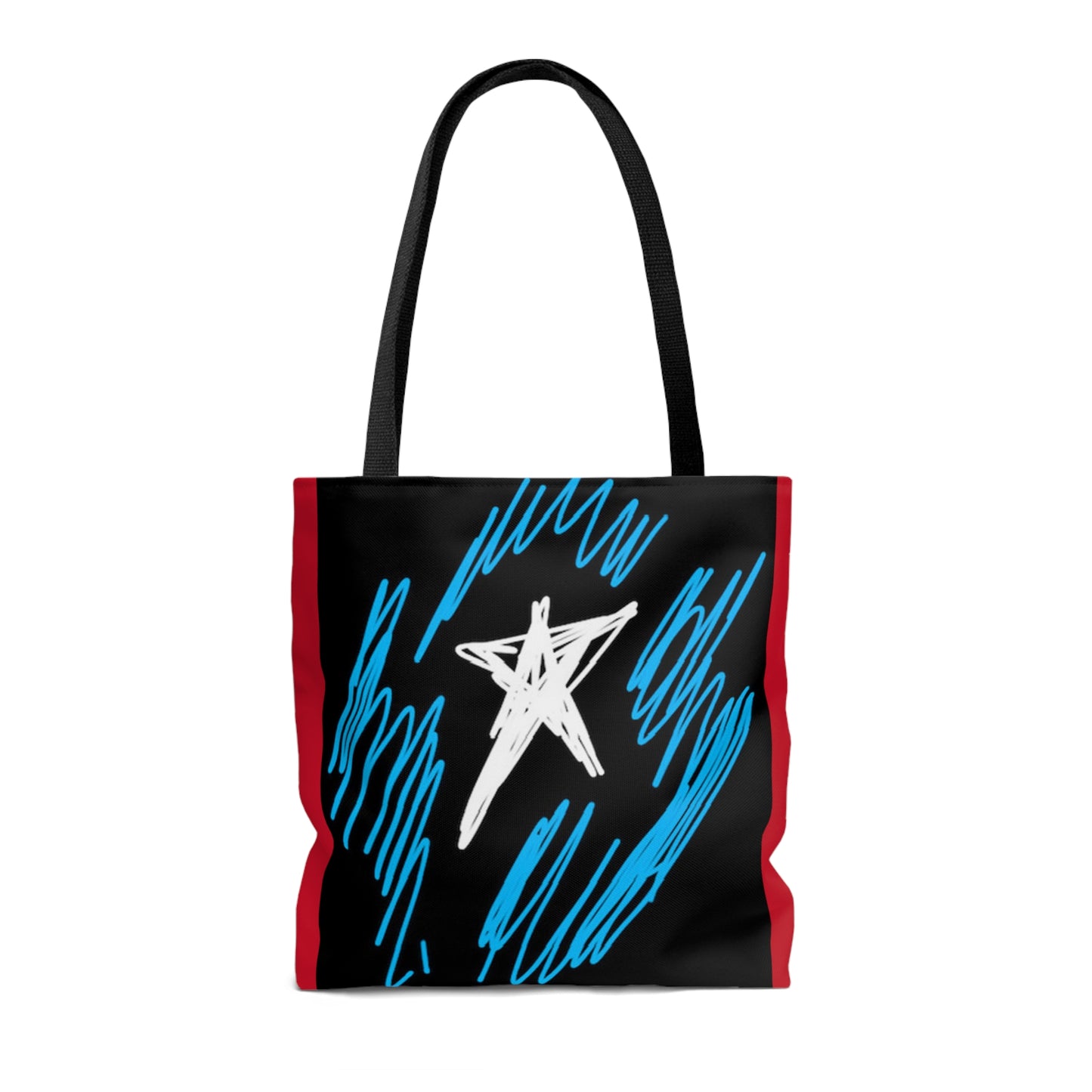 July 4th- Star Field- Tote Bag (AOP)- Black and Red