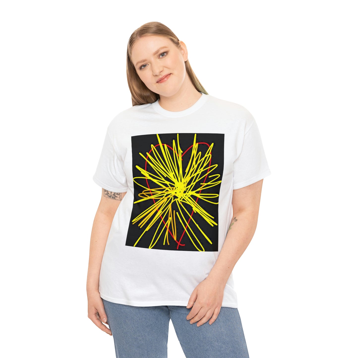 Heart Bursting With Light- Unisex Heavy Cotton Tee