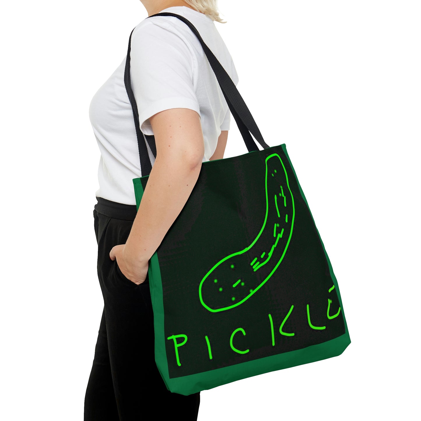 Pickle- Tote Bag (AOP)- Black & Green