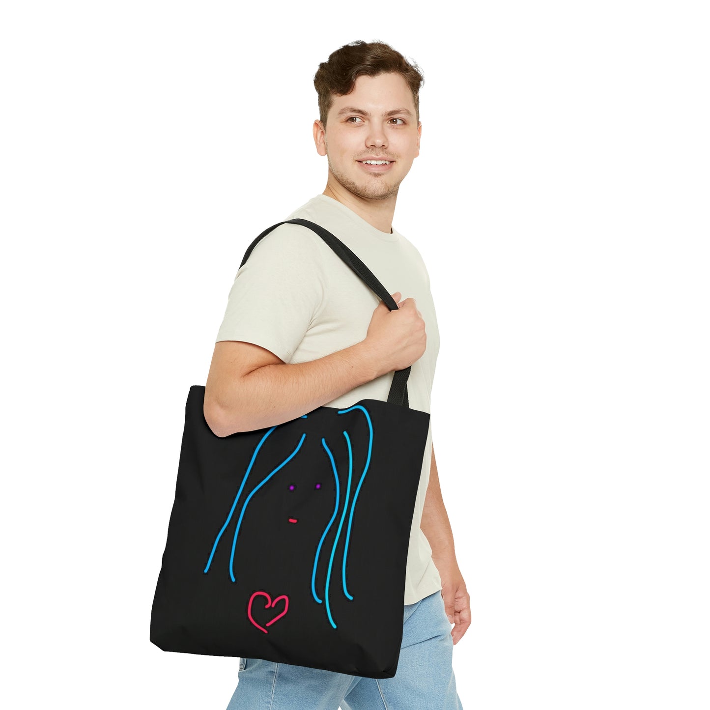 Heart Girl- AOP Tote Bag