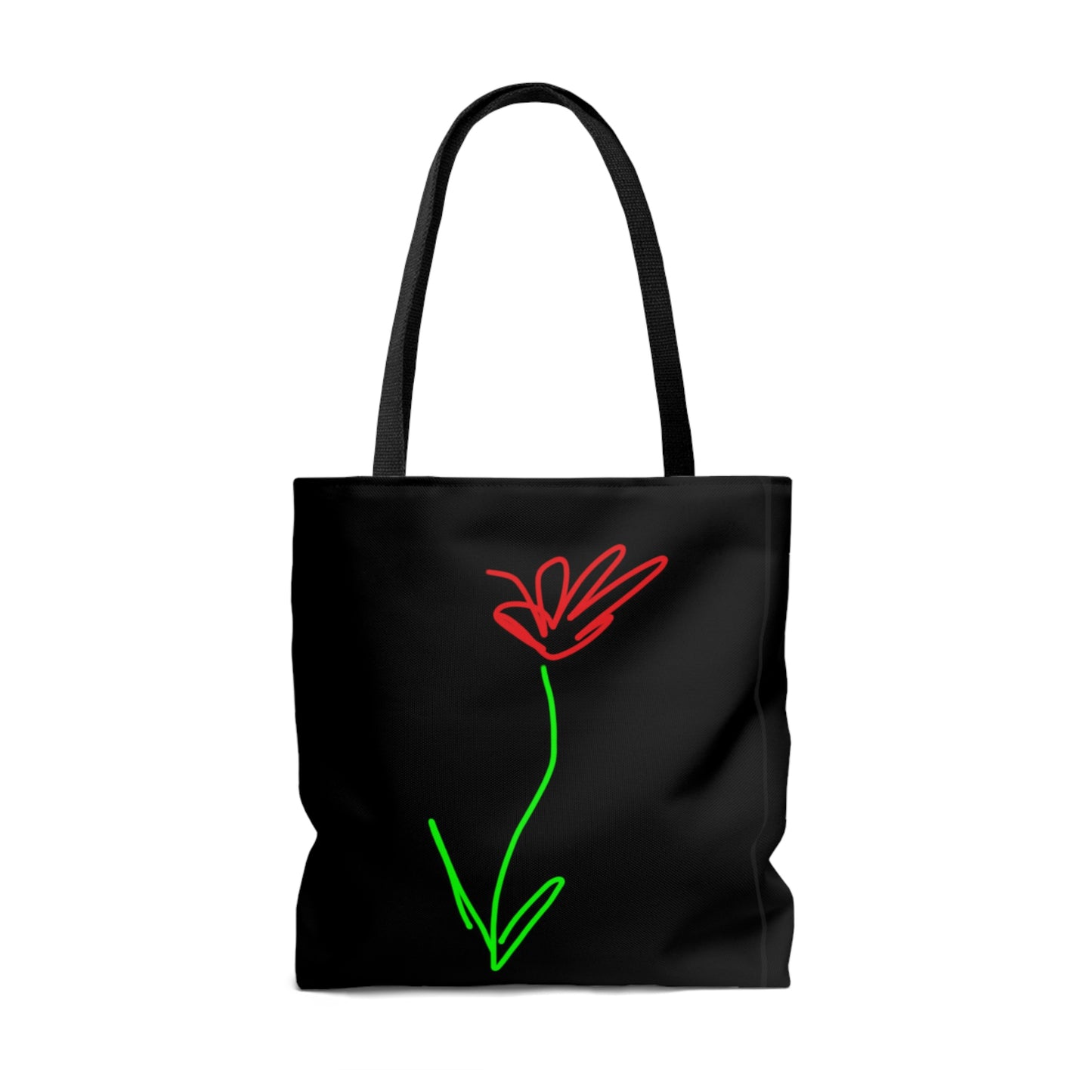 Gold Heart, Red Flower- AOP Tote Bag