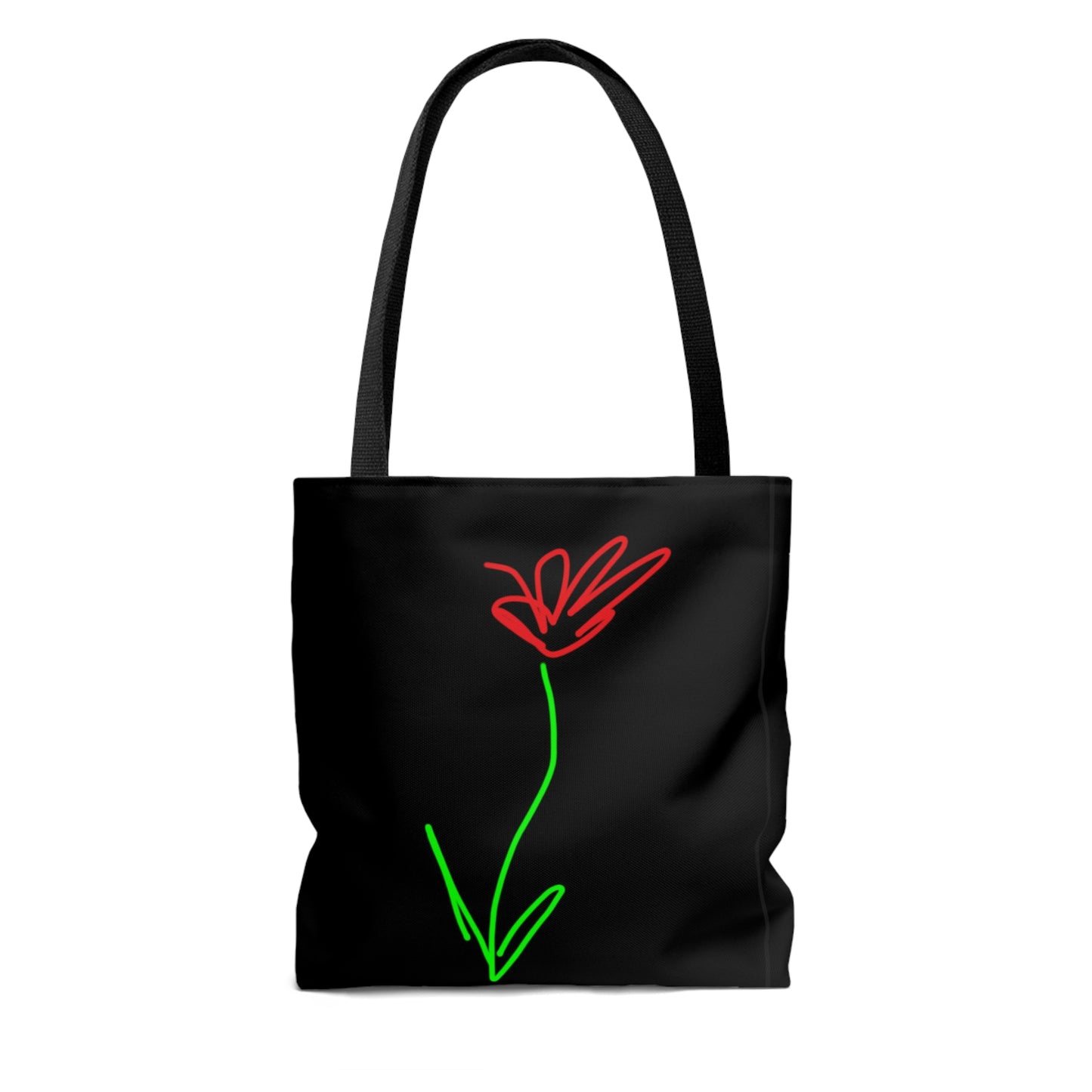 Gold Heart, Red Flower- AOP Tote Bag