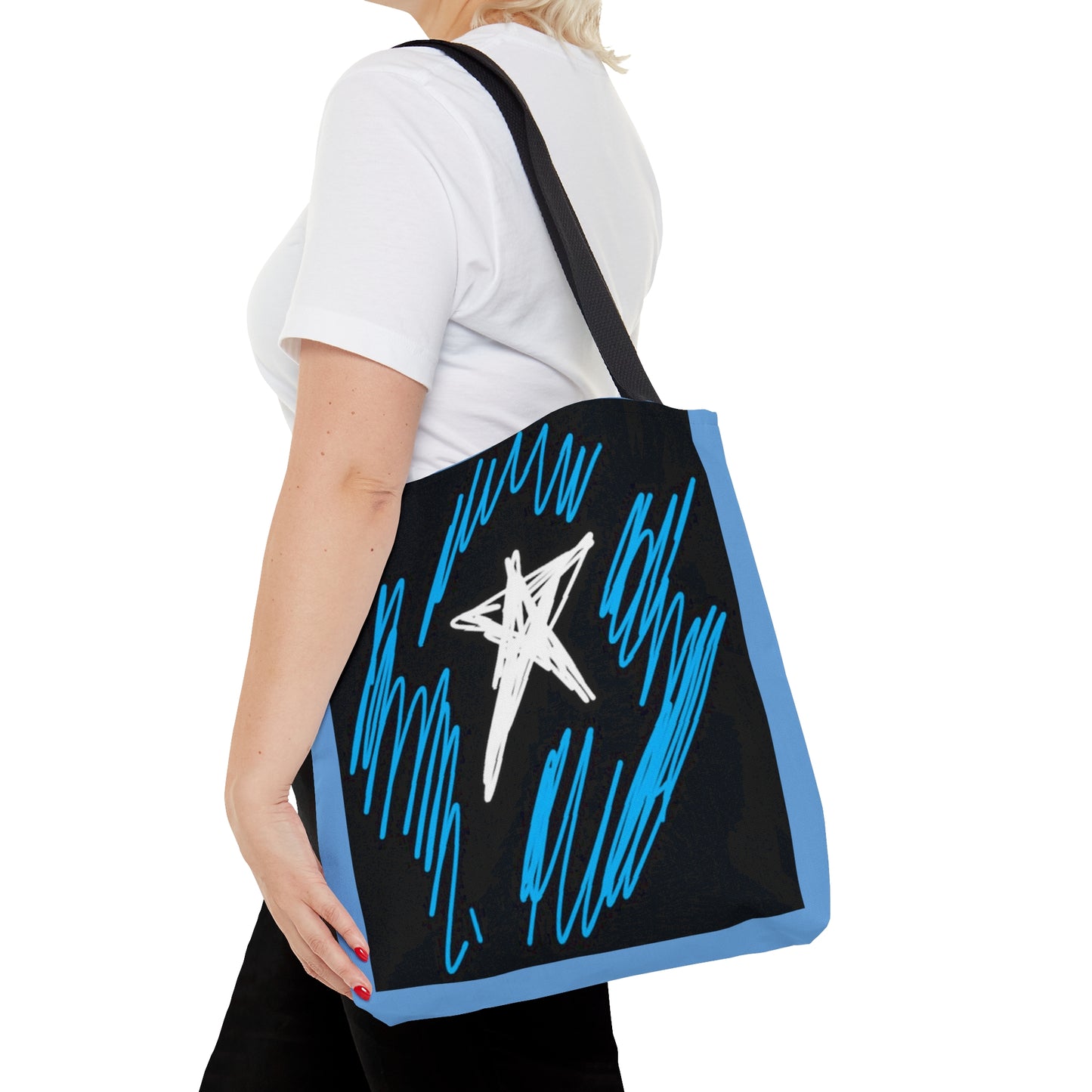 July 4th- Star Field- Tote Bag (AOP)- Black and Blue