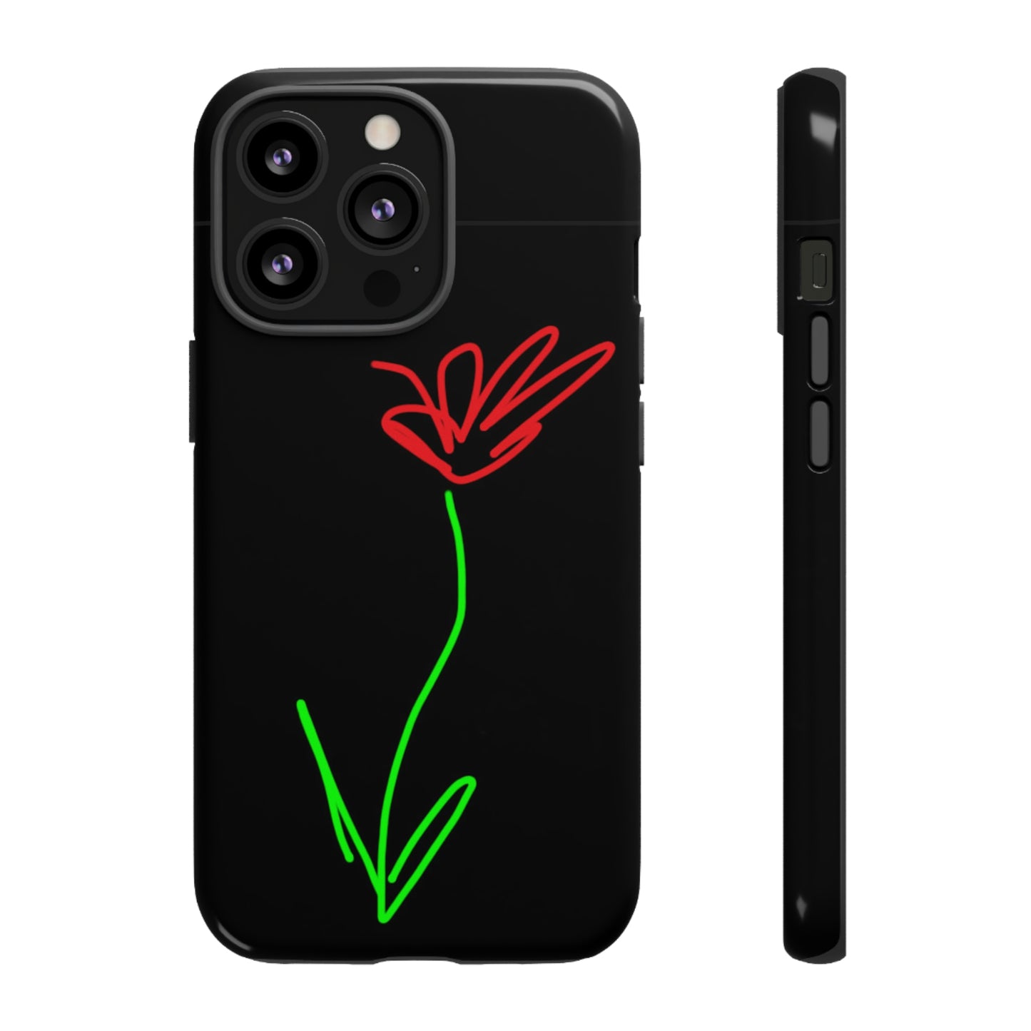 Red Flower- Tough Cases- 41 Phone Styles