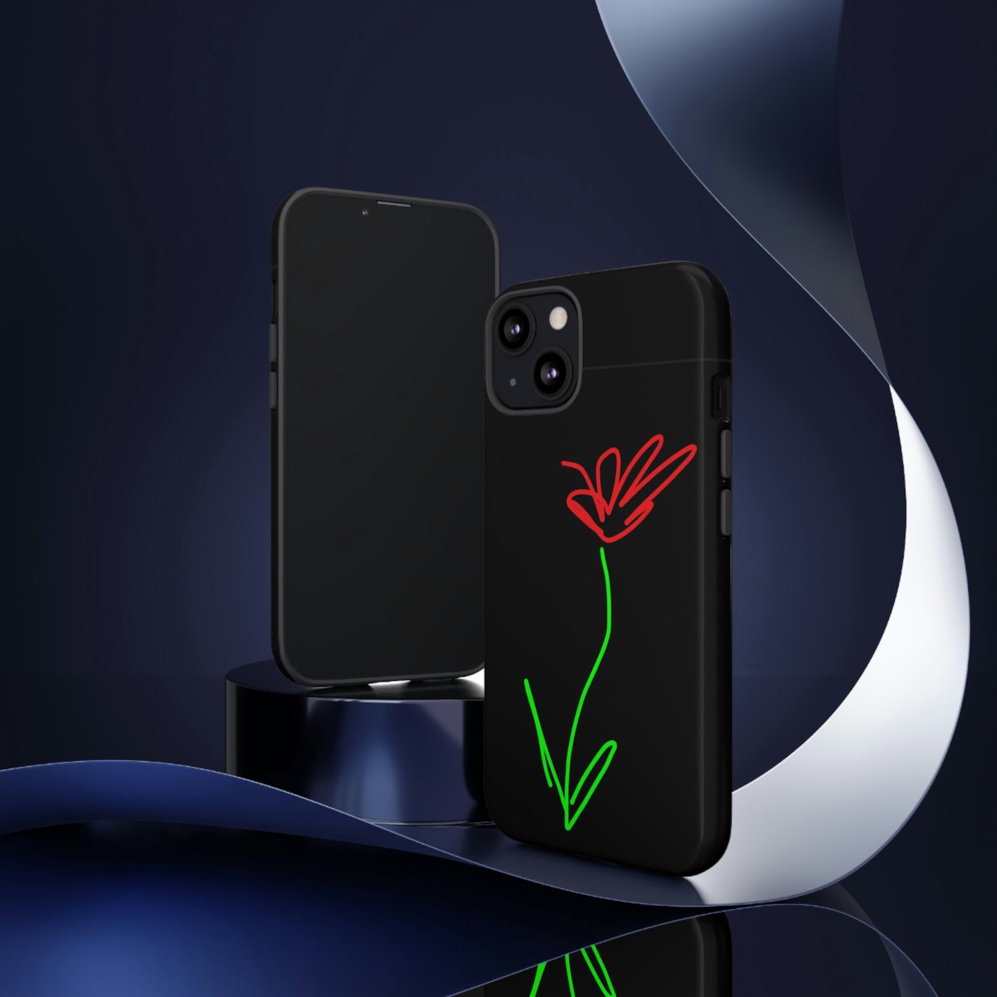 Red Flower- Tough Cases- 41 Phone Styles