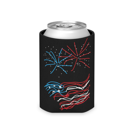 July 4th- Fireworks/x2- Can Cooler