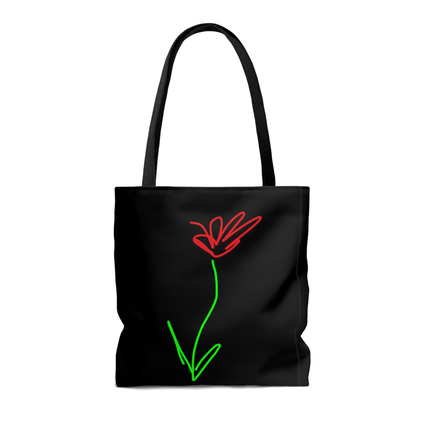 Gold Heart, Red Flower- AOP Tote Bag