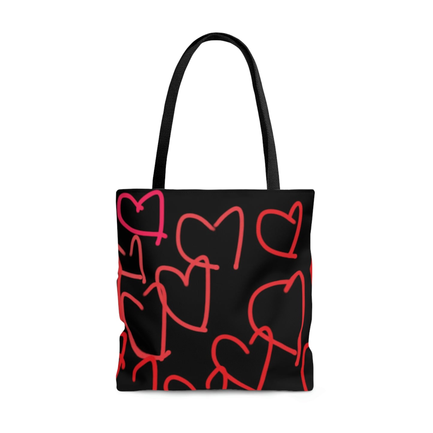 Million Hearts- AOP Tote Bag- Big Hearts/upside down