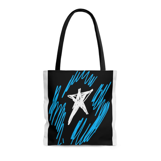 July 4th- Star Field- Tote Bag (AOP)- Black and White