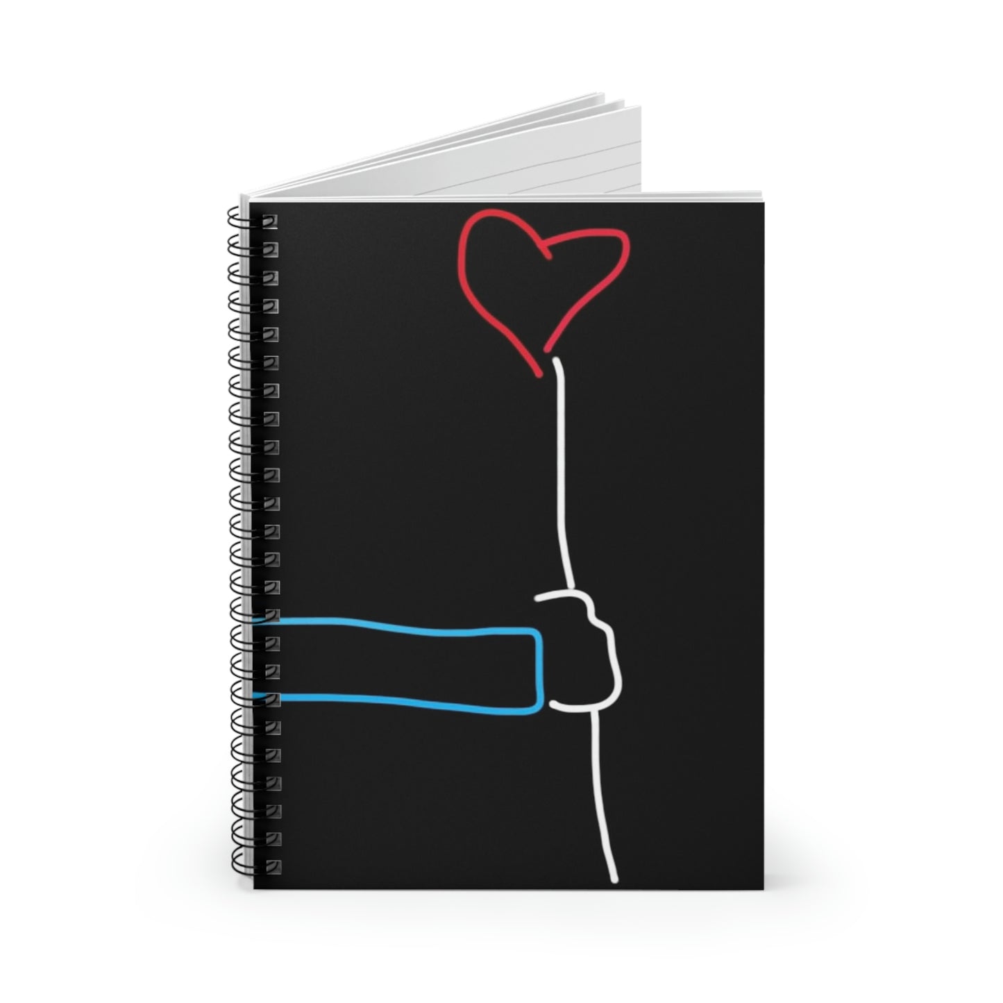 Heart Balloon- Spiral Notebook - Ruled Line