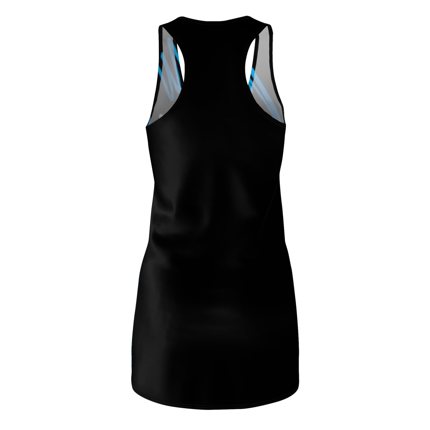 July 4th- Star Field- Women's Cut & Sew Racerback Dress (AOP)- Black