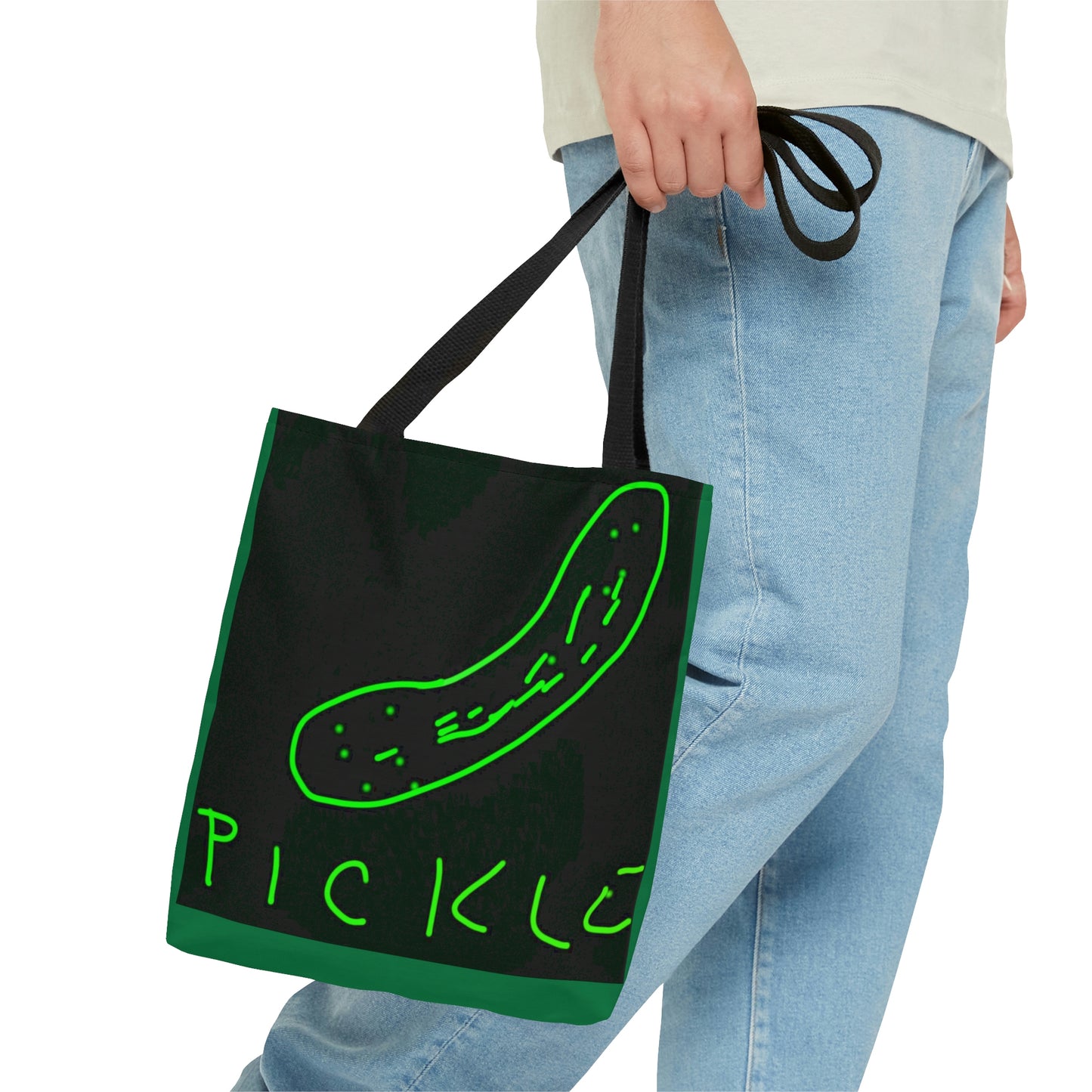 Pickle- Tote Bag (AOP)- Black & Green