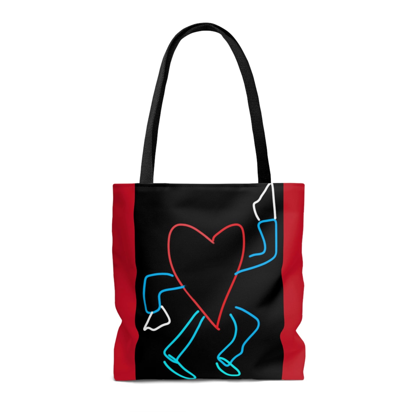 You Make My Heart Dance- Tote Bag (AOP)- Black and Red