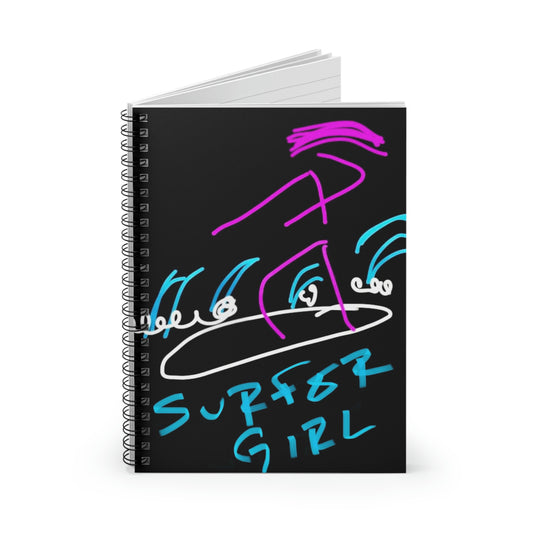 Surfer Girl- Spiral Notebook - Ruled Line