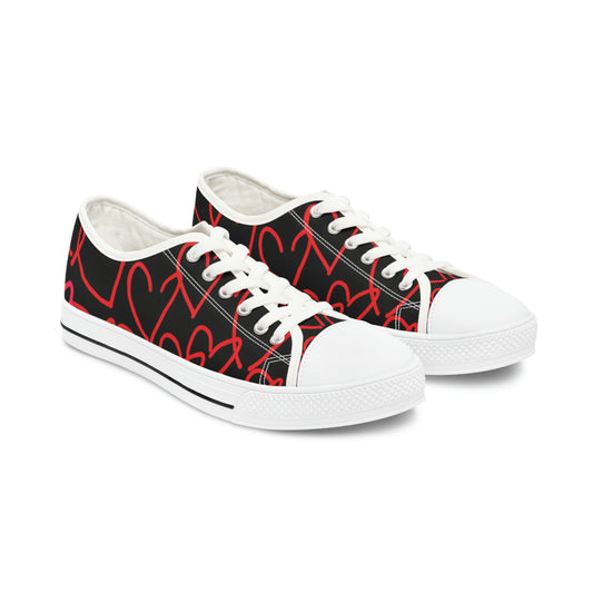 Million Hearts- Women's Low Top Sneakers