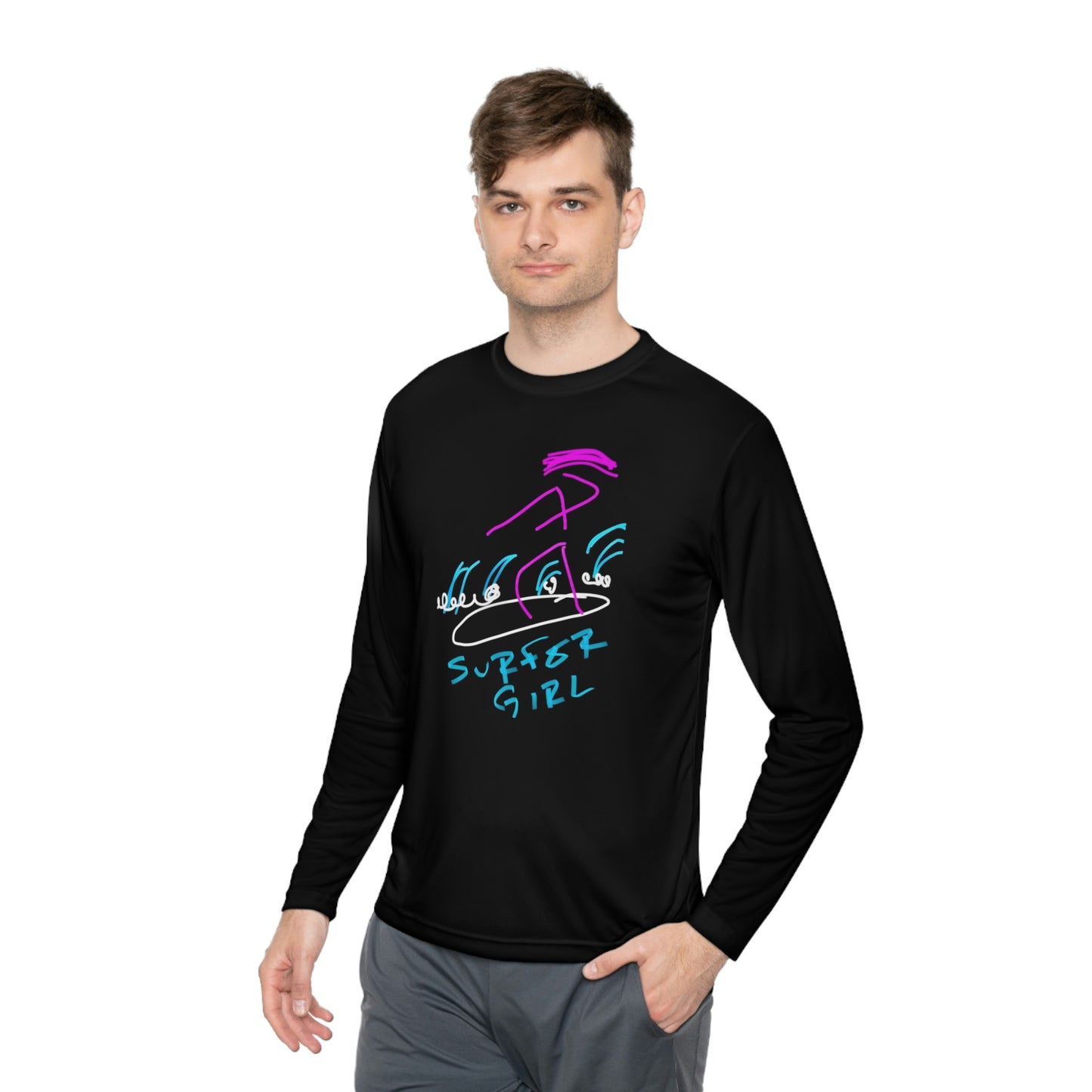 Surfer Girl- Unisex Lightweight Long Sleeve Tee- Adult