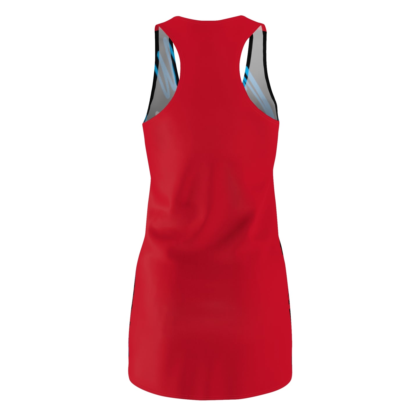 July 4th- Star Field- Women's Cut & Sew Racerback Dress (AOP)- Black and Red