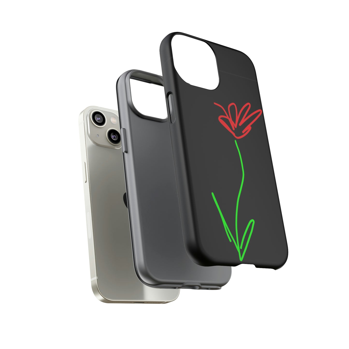 Red Flower- Tough Cases- 41 Phone Styles