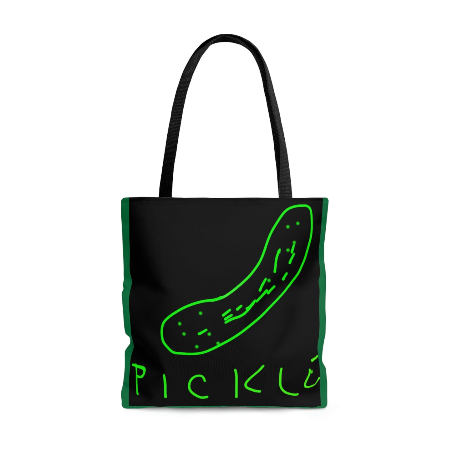 Pickle- Tote Bag (AOP)- Black & Green