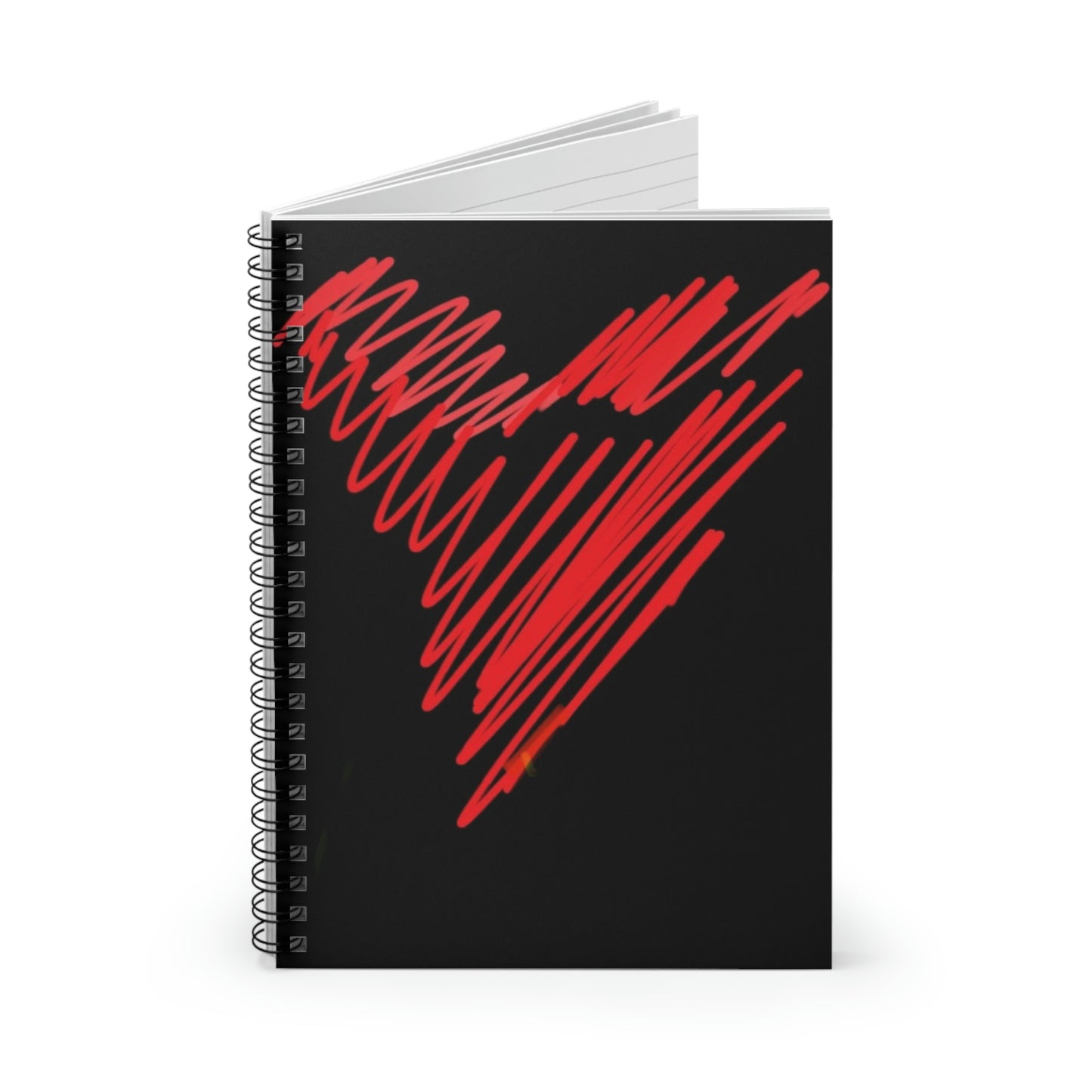 Scribble Heart- Spiral Notebook - Ruled Line