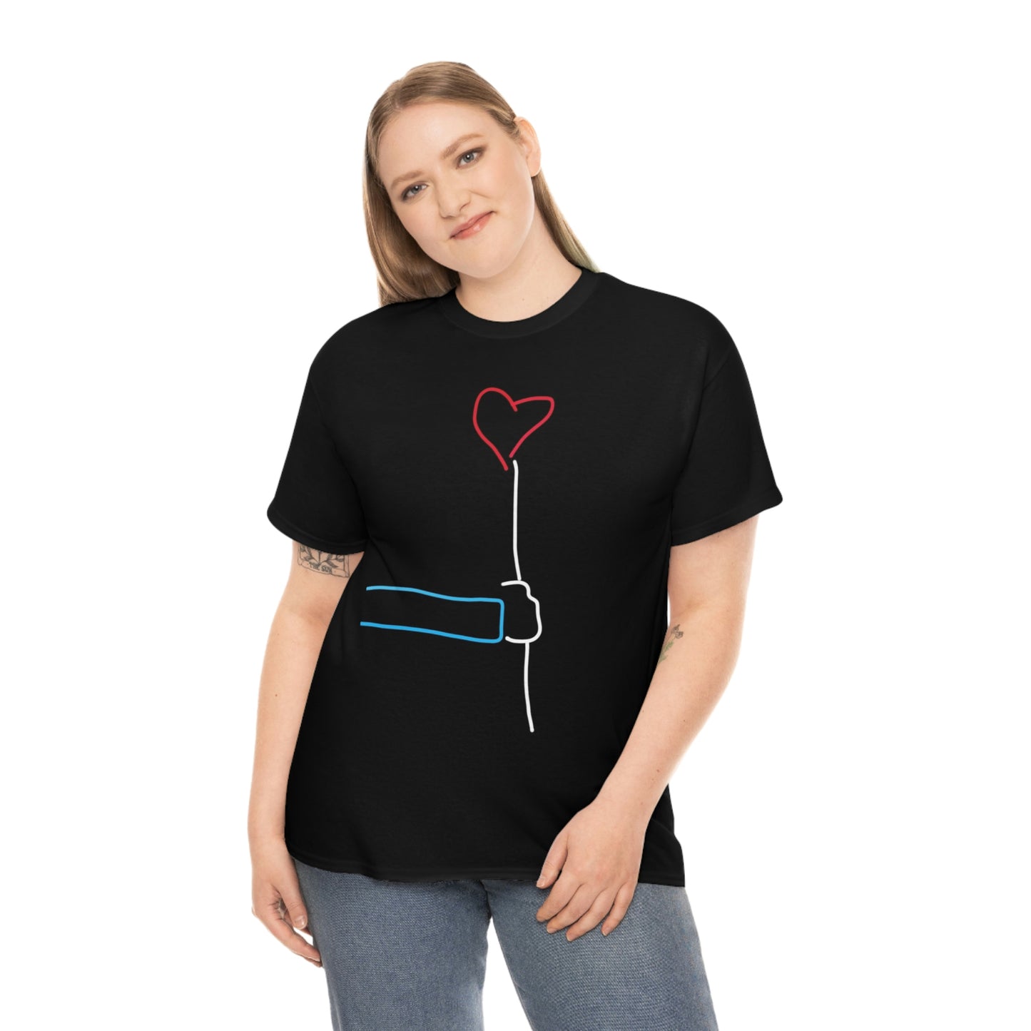 Heart Balloon- Unisex Heavy Cotton Tee