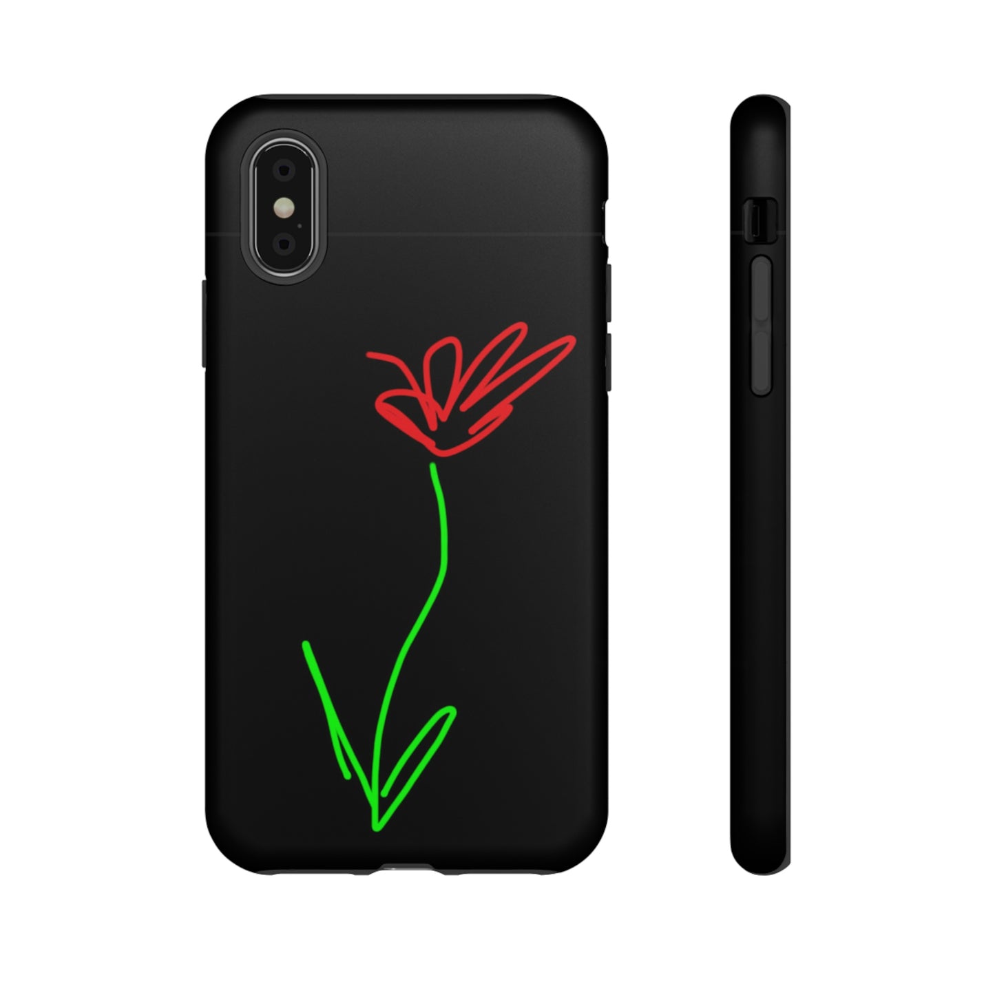 Red Flower- Tough Cases- 41 Phone Styles