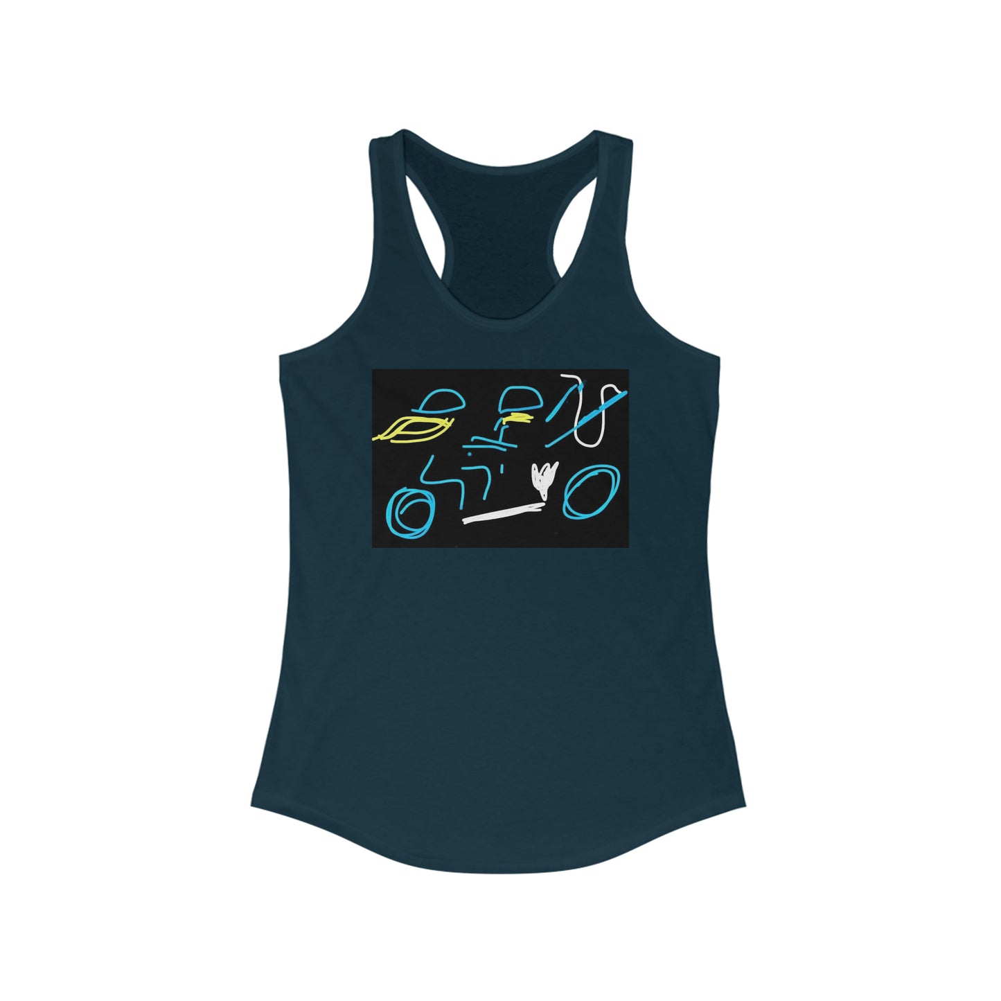 Blonde Biker Babe- Women's Ideal Racerback Tank