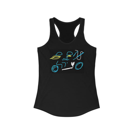 Blonde Biker Babe- Women's Ideal Racerback Tank