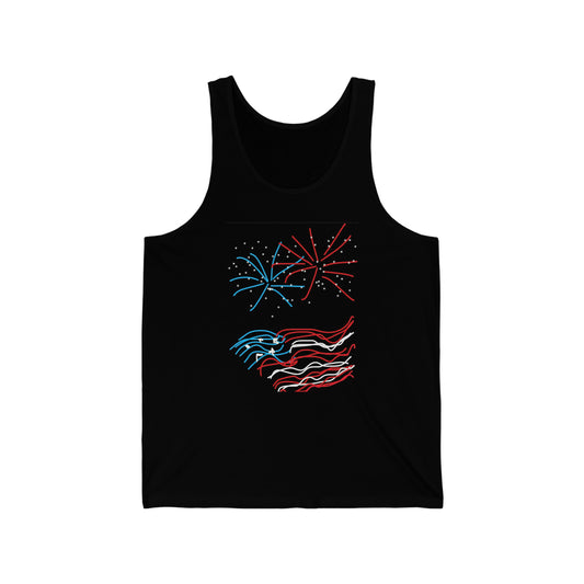 July 4th- Fireworks- Men's/Unisex Jersey Tank