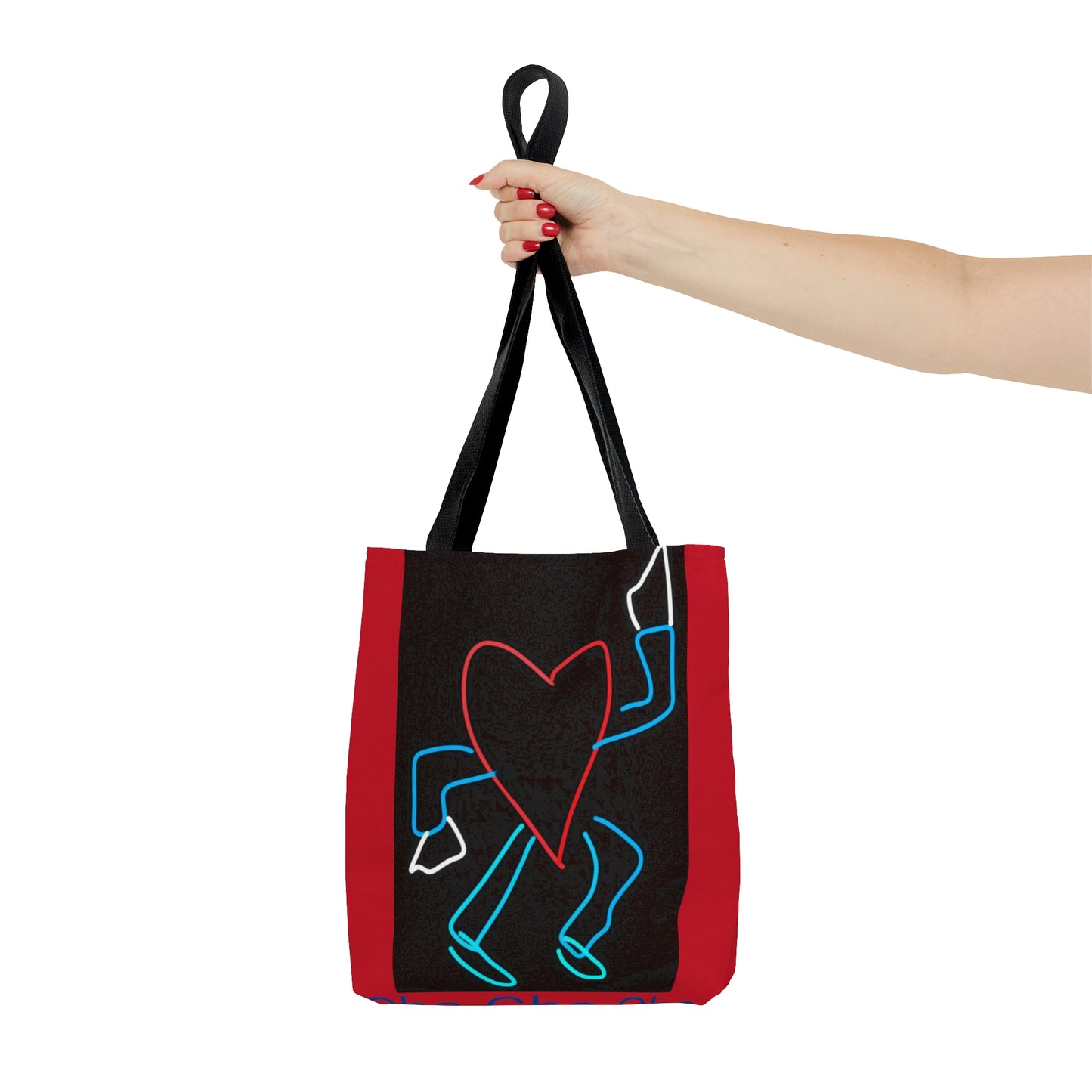 You Make My Heart Dance- Tote Bag (AOP)- Black and Red