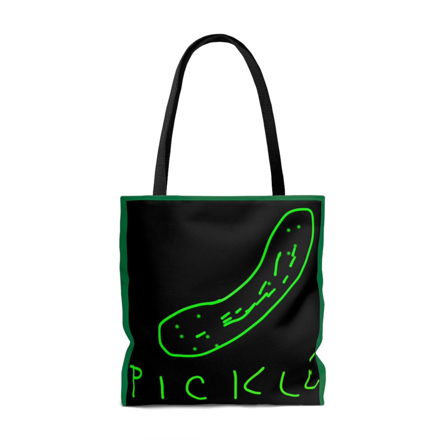 Pickle- Tote Bag (AOP)- Black & Green