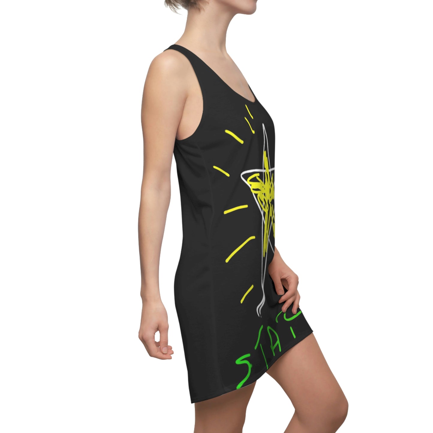 STAR- Women's Cut & Sew Racerback Dress (AOP)