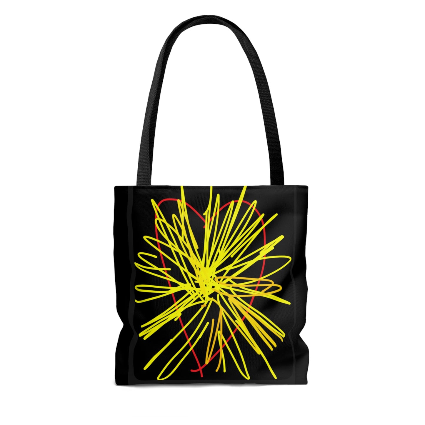 Colorful Hearts/Heart Bursting with Light- AOP Tote Bag