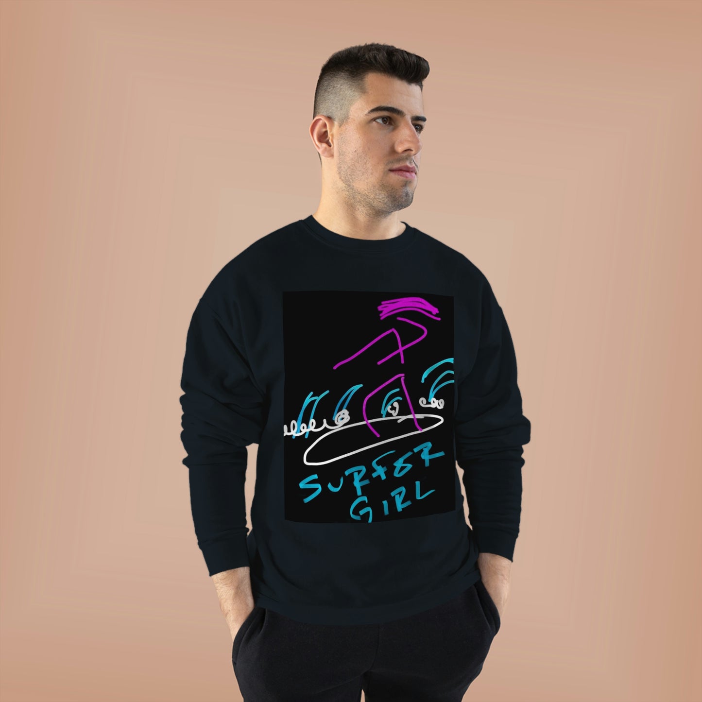 Surfer Girl- Unisex EcoSmart® Crewneck Sweatshirt