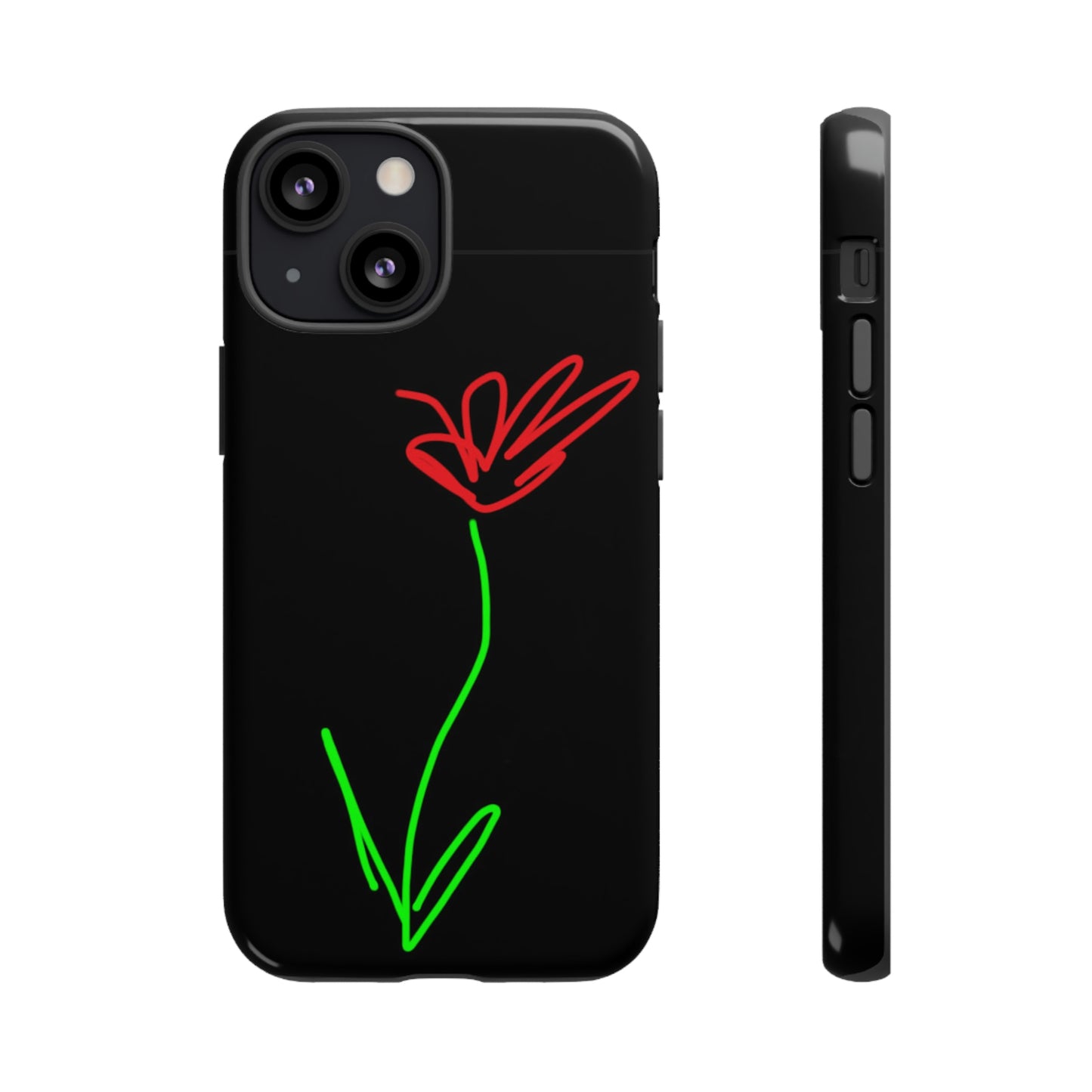 Red Flower- Tough Cases- 41 Phone Styles