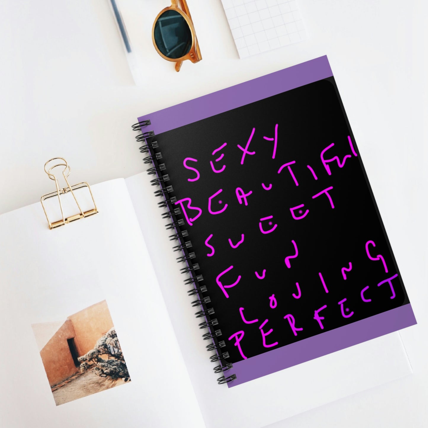 Sexy, Beautiful, Sweet, Fun, Loving, Perfect- Spiral Notebook - Ruled Line