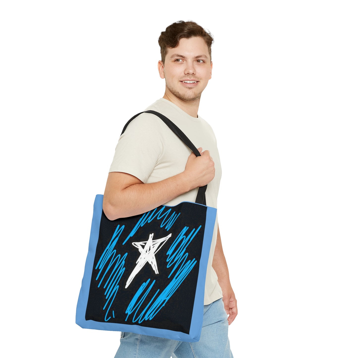 July 4th- Star Field- Tote Bag (AOP)- Black and Blue