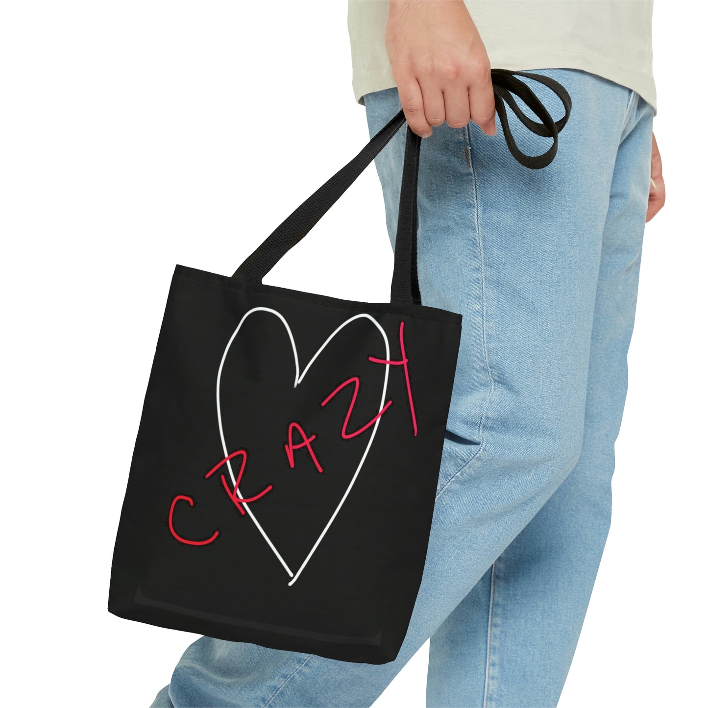 Crazy Heart- Tote Bag (AOP)- Black