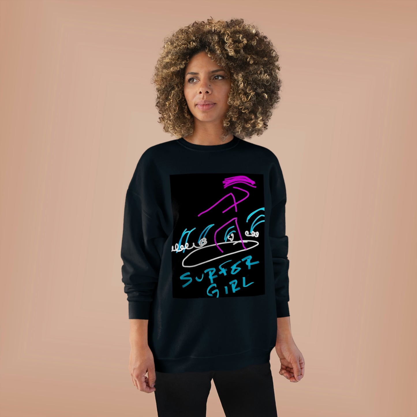 Surfer Girl- Unisex EcoSmart® Crewneck Sweatshirt