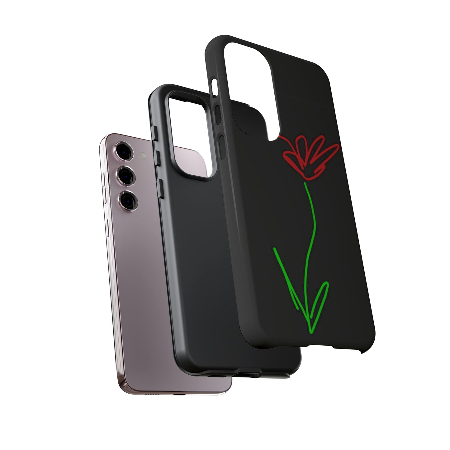 Red Flower- Tough Cases- 41 Phone Styles