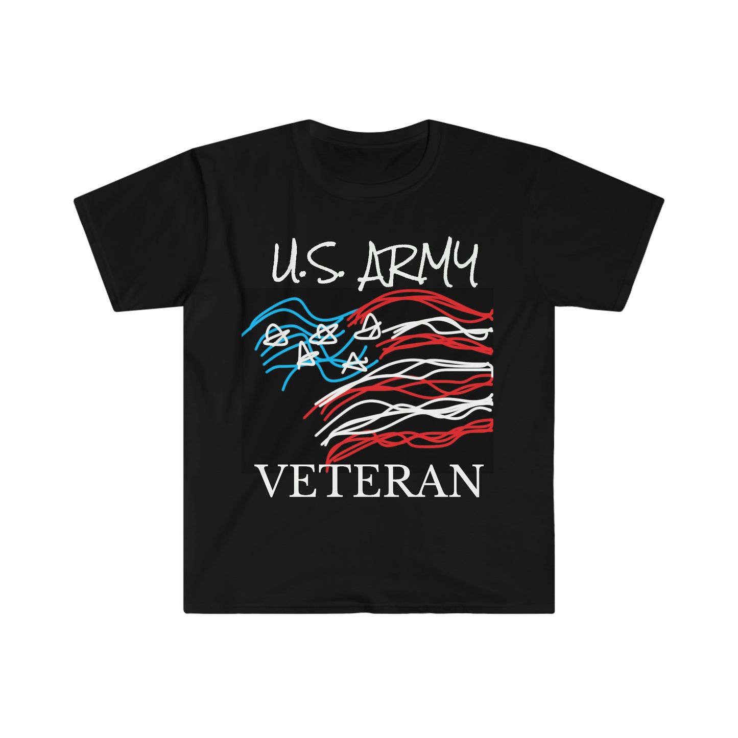 Military- Old Glory/Army- Men's/Unisex Softstyle T-Shirt